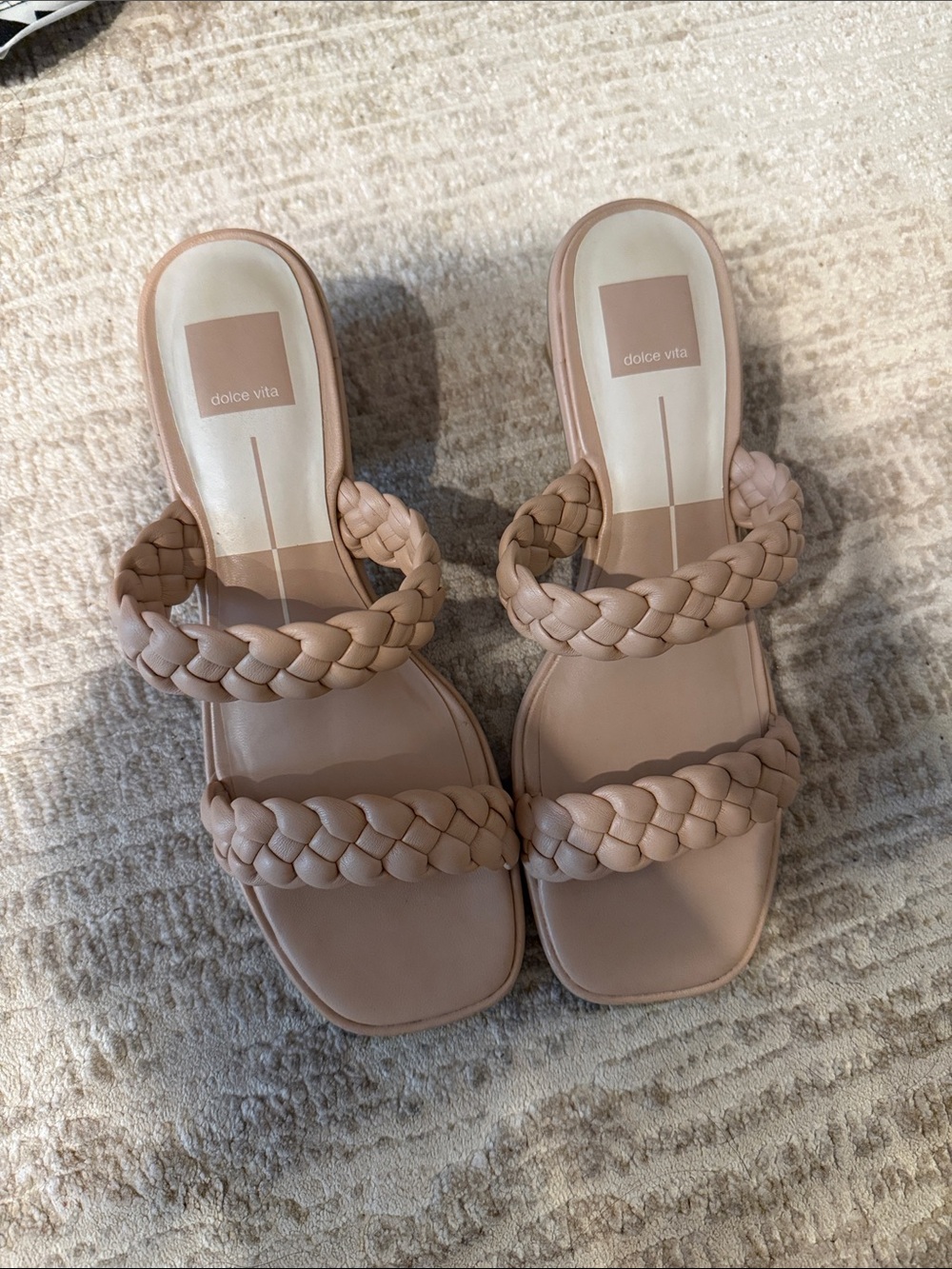 Dolce Vita Blush Braided Double-Strap Mules - Picture 1 of 1